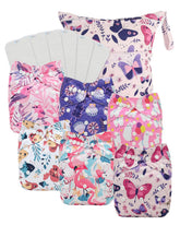 Babygoal cloth diaper 6-pack ready for reusable daily diapering and on-the-go use