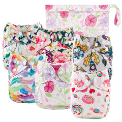Babygoal cloth diaper cover girls with adjustable snaps for a secure, growing fit.