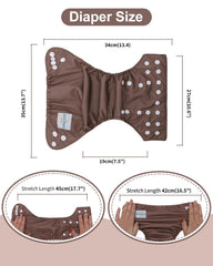babygoal diaper snap closures detail highlights adjustable sizing for 5-12 lb newborns.