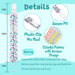 Babygoal floral pacifier clip animal-kitty design adds playful charm and security.