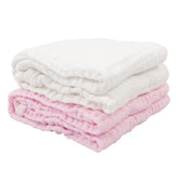 babygoal hooded towel closeup showing soft muslin fabric for gentle drying