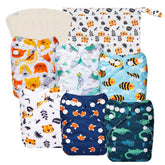 babygoal newborn cloth diaper pack front view for eco friendly diapering.