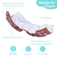 babygoal newborn diaper inserts absorbent and quick-change ready
