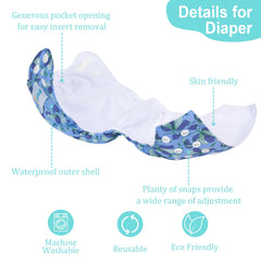 babygoal diaper cover back view highlights waterproof outer layer for leak-free wear