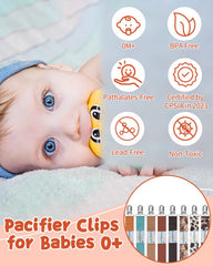 Babygoal pacifier clip with assorted designs for boys and girls