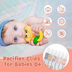 Babygoal pacifier clip rose flower design adds gentle style with secure attachment