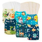 babygoal reusable cloth diapers 6-pack showing eco-friendly pack and soft fabric texture