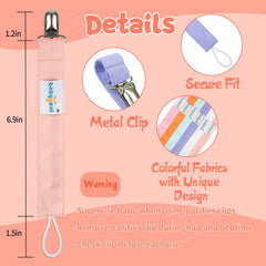 babygoal soft fabric texture pacifier clip highlights gentle, washable material ideal for everyday use