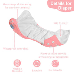 babygoal wet bag included for convenient on-the-go diaper storage
