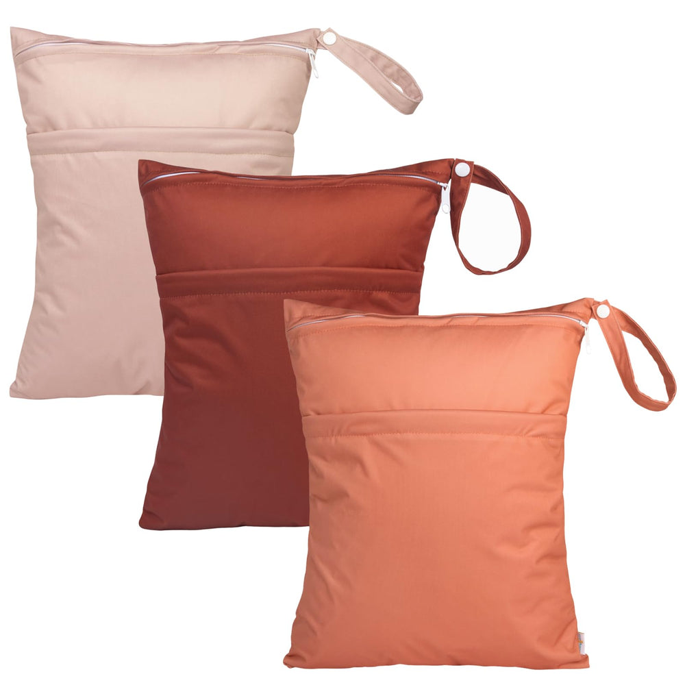 babygoal wet bag three-pack folded for compact travel storage and organization.