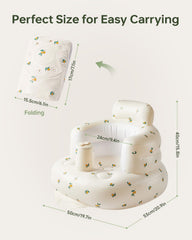 Babygreat inflatable baby seat built-in pump inflates quickly for on-the-go setup.