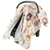 Babygreat winter minky car seat cover with plush warmth for travel