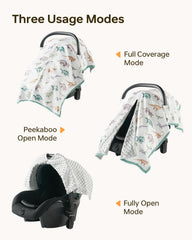 Babygreat winter wind protection car seat cover keeps baby warm in chilly outings.