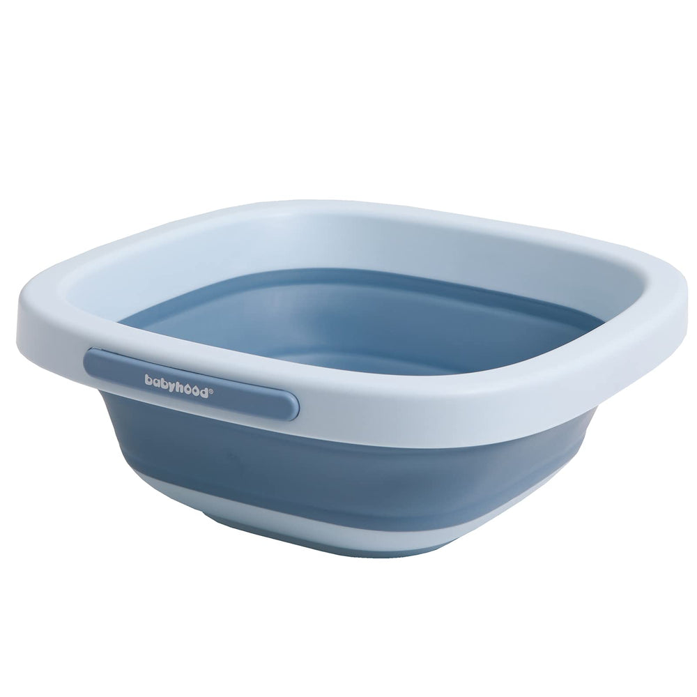 Babyhood multi-purpose wash basin folded-flat showing compact storage benefit