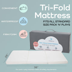 Babylicious pack-n-play mattress topper unfolded ready for setup and comfort.