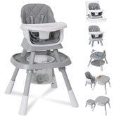 Babyliebe 15-in-1 high chair full setup supports growing child during mealtime