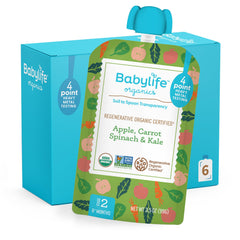 Babylife Organics Stage 2 pouches provide a convenient organic baby snack