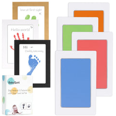 BabyQunt inkless kit packaging showing safe, mess-free newborn keepsakes