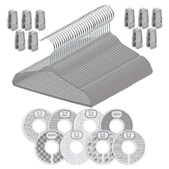 Babyrish velvet hangers with dividers for size sorting