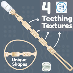 Baby's Aid teether clip textures grip for soothing chewing