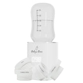 Baby's Brew 3.0 bottle warmer front view showcasing compact travel-friendly design for on-the-go feeds.