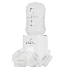 Baby's Brew 3.0 bottle warmer front view showcasing compact travel-friendly design for on-the-go feeds.