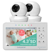 Babysense two-camera monitor on a 4.3-inch display for clear viewing