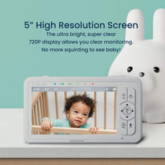 Babysense night-light camera view highlights soothing illumination for bedtime checks