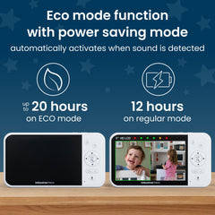 Babysense Prisma extended battery life supports longer checks between recharges.