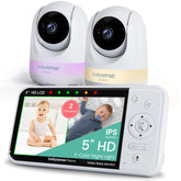 Babysense Prisma monitor front view with a crisp 5 inch display for quick baby checks