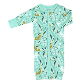 Babysoy fox print long sleeve gown sleep sack for cozy nights