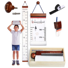 BabyProof Growth Chart wall with pastel arrows enhances kid room decor and milestone tracking