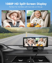 Babyvue BV3 Pro 7.2-inch HD display provides a clear backseat view.