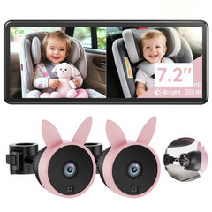 Babyvue BV3PRO dual-camera split-screen view for two kids.