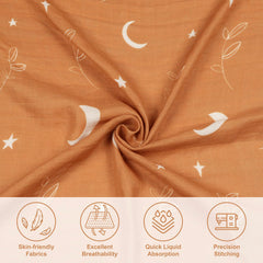 BabyWhale swaddle on crib scene showing large 47x47 inch size for growing babies