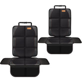 Bacgnyer car seat protector front view with thick padding protecting leather seats.