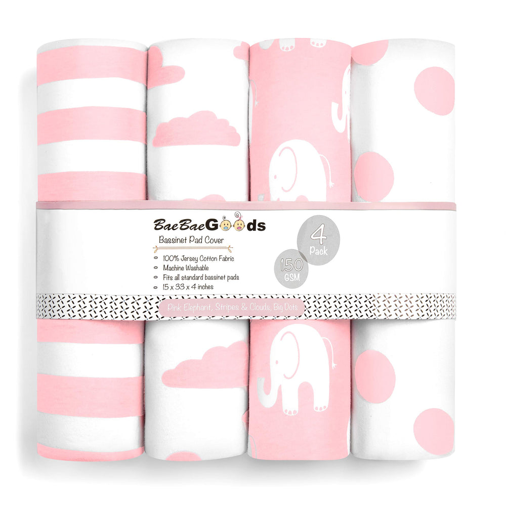 BaeBae Goods bassinet Elephants folded for easy storage and baby comfort.