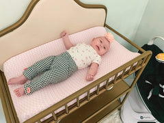 Baebae Goods jersey cotton soft closeup shows gentle touch for baby skin.