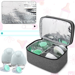 BAFASO bag's bottom insulated compartment keeps milk containers cool and parts organized