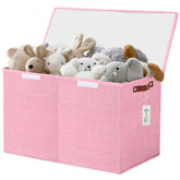 Bagnizer large toy storage box pink lids keeps toys organized and accessible.