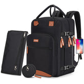 BAGPARKK diaper bag backpack opened showing roomy storage and quick-access pockets for on-the-go parents.