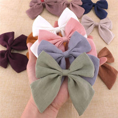 Bailey Original Linen Bow Clip silver adds elegance for special occasions