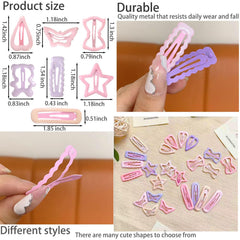 BAISEN bow clips complement outfits with soft colors and gentle accents
