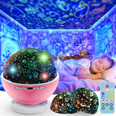 BAISIQILB Kids Star Night Light front view with colorful star projection for bedtime ambiance