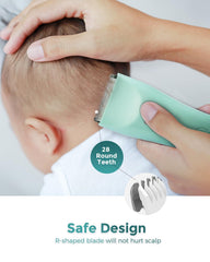 Baistom Baby Hair Clippers cordless image shows USB recharge for easy on-the-go styling