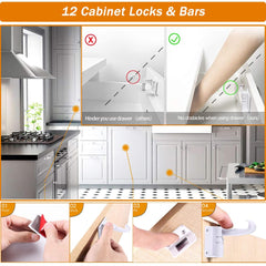 Baitiny Baby Proof Kit corner guards installation shows clear protectors for child-safe furniture.