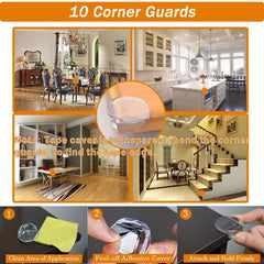 Baitiny Baby Proof Kit L-shaped corner guards shield kids from corners.