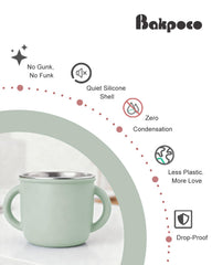 Bakpoco 4-in-1 cup open mode prepared for baby-led weaning and learning to sip.