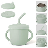 Bakpoco 4-in-1 cup inner-wall close-up shows odor-resistant stainless steel for easy cleaning.