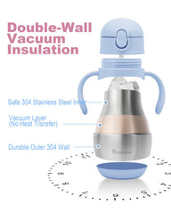 Bakpoco durable 304 stainless steel cup designed for toddler drops and travel